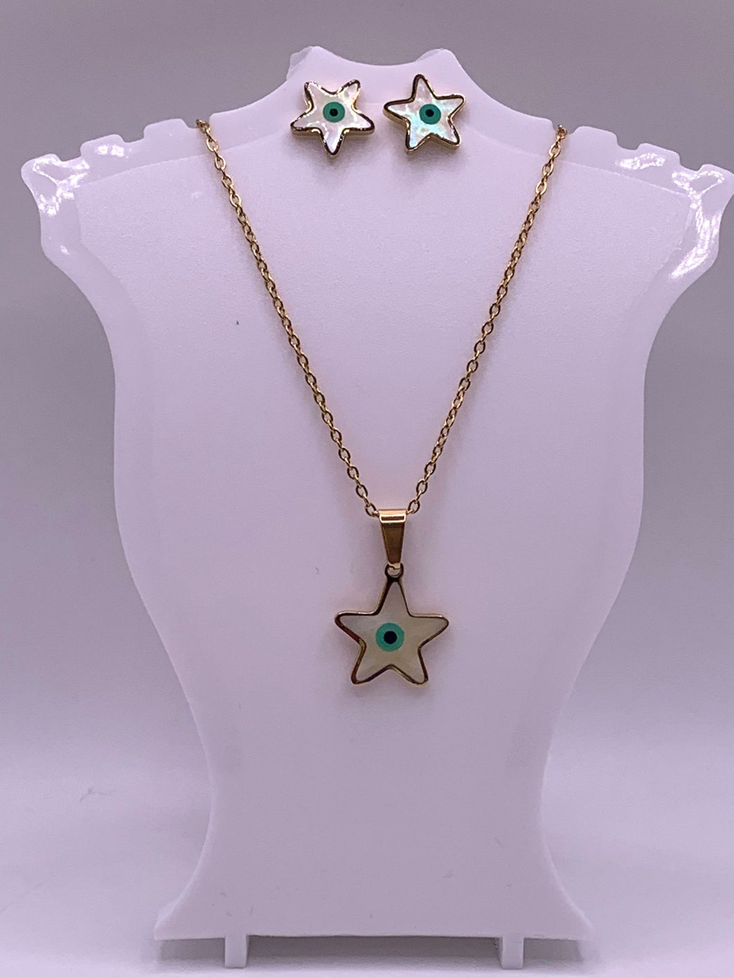 Cadena Dorada de Estrella y Ojo