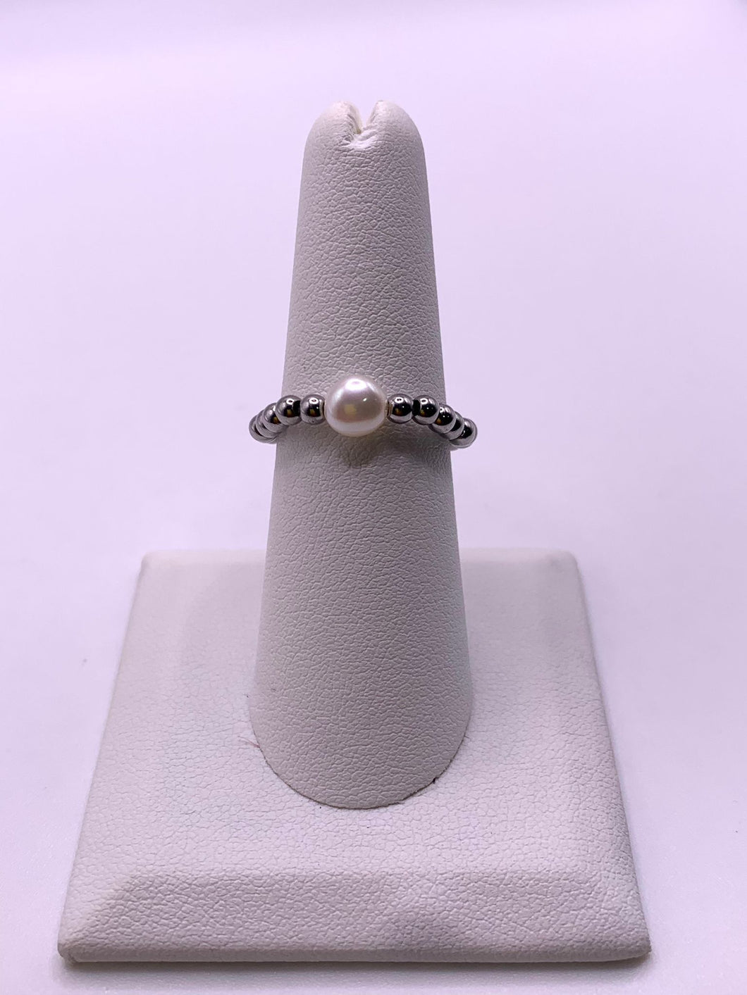 SLV Pearl Ring