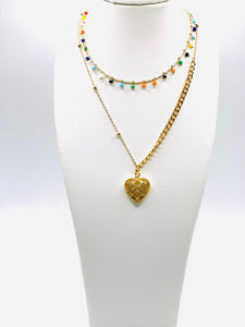 GD/RAINBOW HEART NK SET