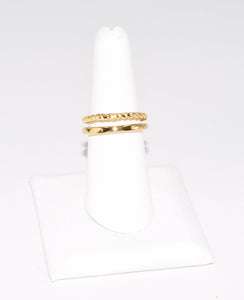 GD DBL BALL/BAND RING