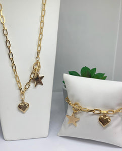 GD STAR/HEART NK SET