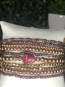 Set Pulseras Oro y Tornasol