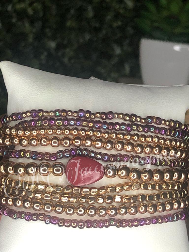 Set Pulseras Oro y Tornasol
