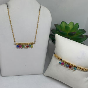 Cadena Piedras de colores