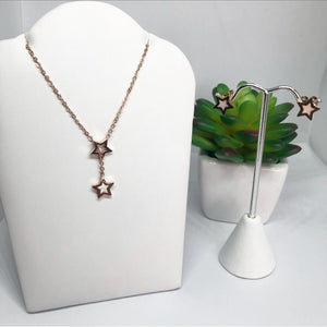 Set de Cadena y Pantallas Estrella Rose Gold