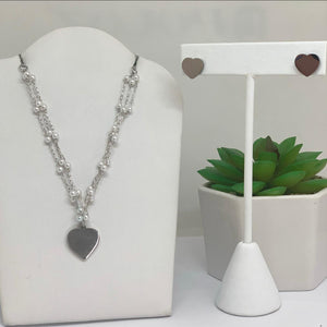 HEART PEARL SET