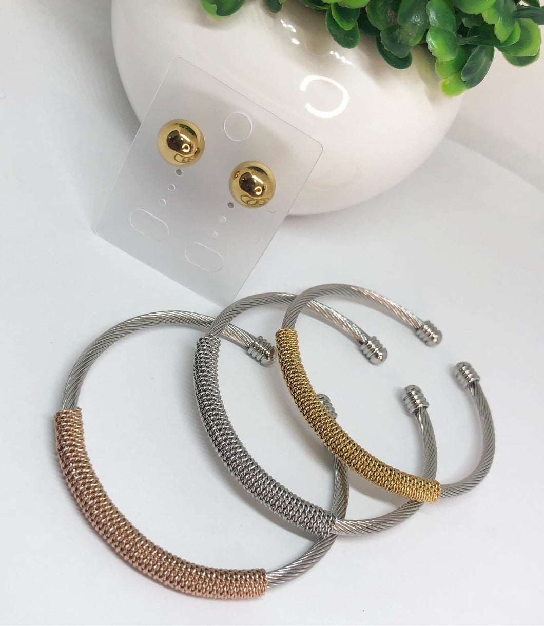 3 TONE BANGLE SET
